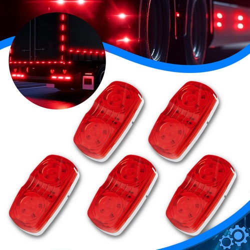 5ШТ Красных боковых габаритных огней с 4 светодиодными габаритными огнями для прицепа с двойным прицелом