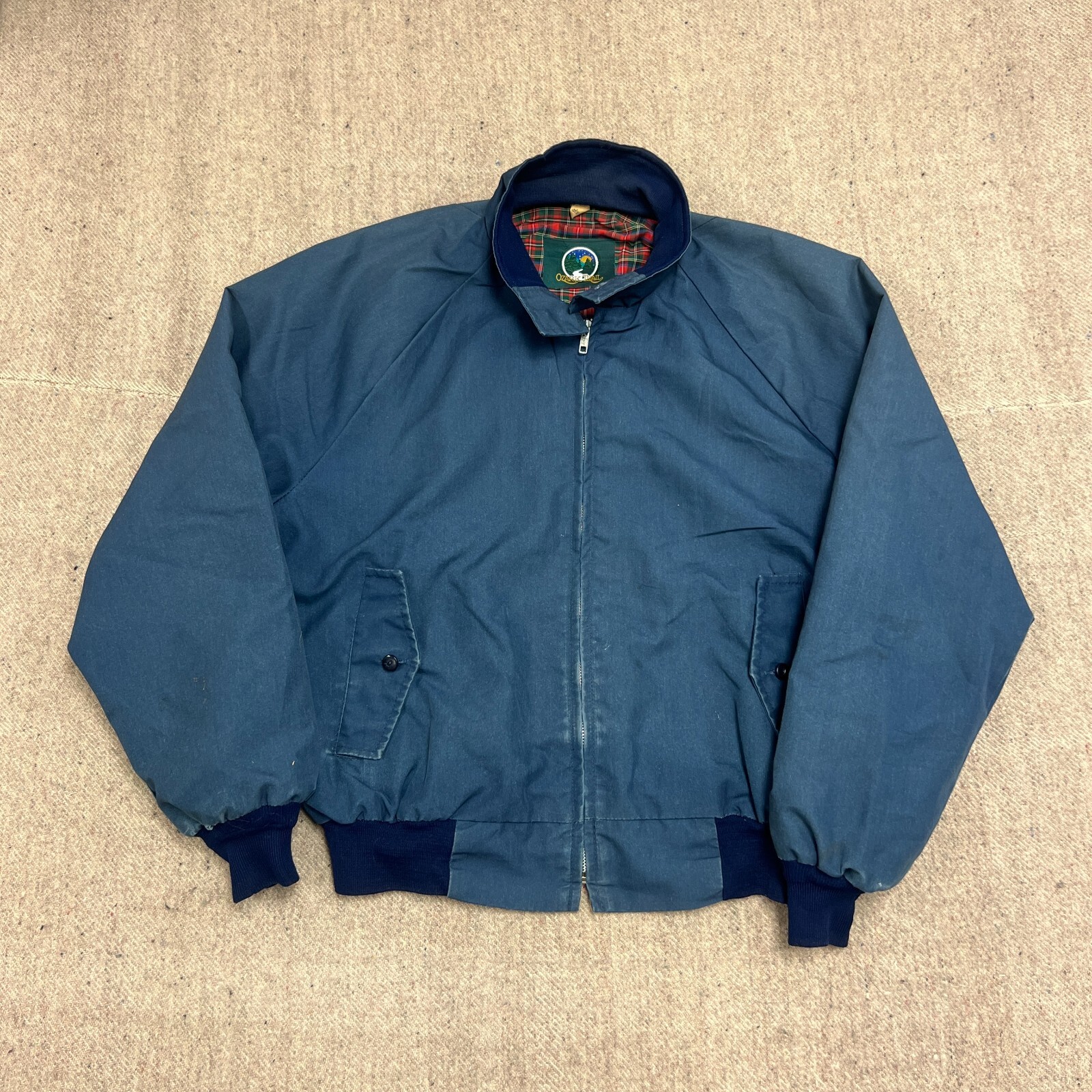 ジャケット・アウター 60s 70s USA fade blue harrington jacket Vintage Harrington Jacket Large Blue 1980s Ozark Trail Faded