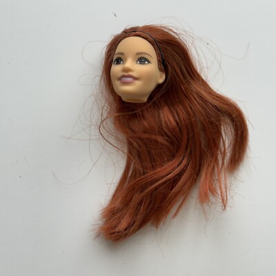 Barbie Doll Head Redhead Red Auburn Hair Project OOAK Replacement