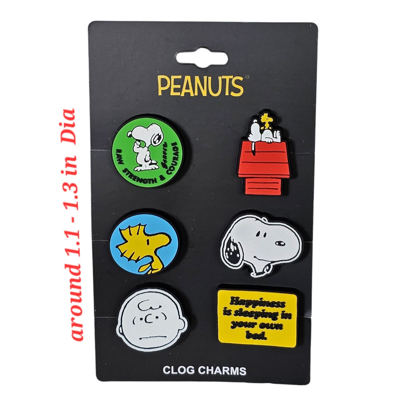 Super Cute A Set Of 6 Peanuts Snoopy Clog Charms, Great Outfit Decoration 