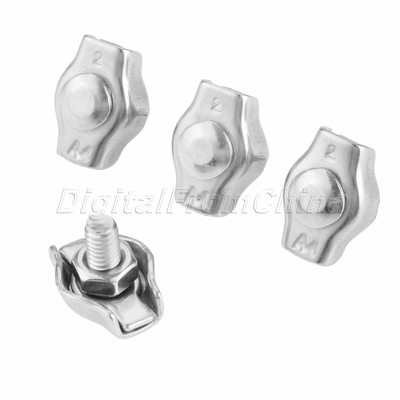 1Pc Stainless Steel Simplex Wire Rope Clip Cable Clamps Marine Project Use Tool