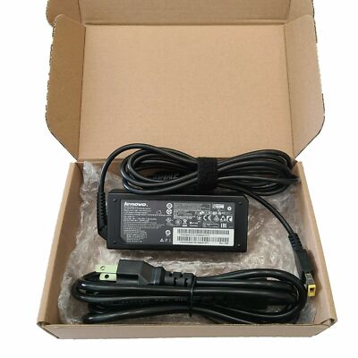 Genuin OEM 65W 20V 3.25A For Lenovo ThinkPad AC Charger Adapter SQUARE SLIM TIP