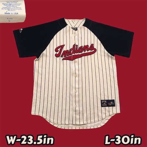Vintage 90's Cleveland Indians Cooperstown Majestic Pinstripe