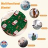YeeJu Christmas Throw Blanket Kids Small Green Christmas Santa Blanket for Girls Boys Child Baby Bed Soft Lightweight Fuzzy Plush Fleece Blankets and Throws Xmas Winter Holiday Blanket 40x50
