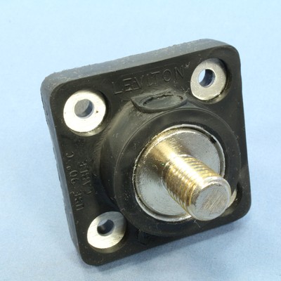 Leviton Black 16Series Cam Receptacle 3/4'' Stud Female Nickel Pltd 400A 16R24-TE
