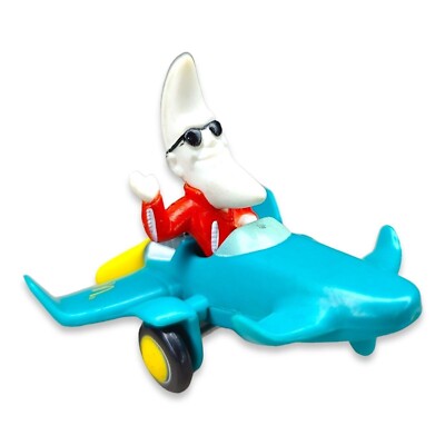 McDonald's Mac Tonight 1988 Vintage Mr Moon Man In Blue Airplane Happy Meal Toy