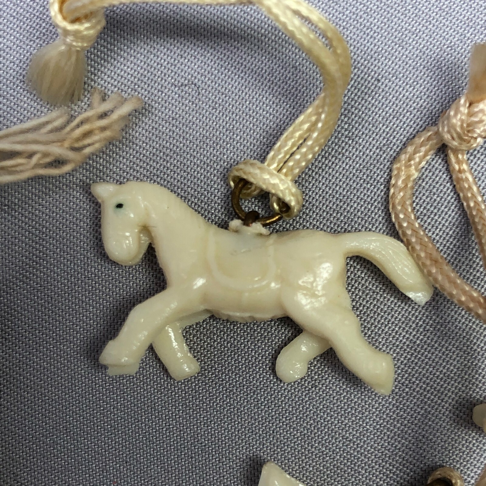 8 1940's HORSE Pegasus CRACKER JACK CHARM Toy Prize Premium Vintage Lot