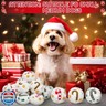 Syhood 60 Pcs Christmas Snowball Dog Toys Squeaky Christmas Snowball Fight Plush Toys for Xmas Indoor Outdoor Santa Elk for Small and Middle Pet Chew Pets Gifts (Candy Canes)