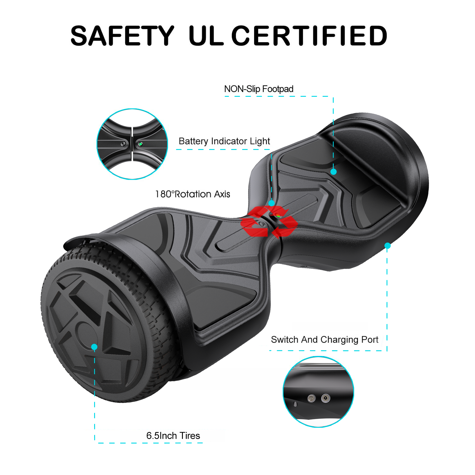 Hoverboard Electric Self-Balancing Scooters Hoover boards no Bag for kids(Used)