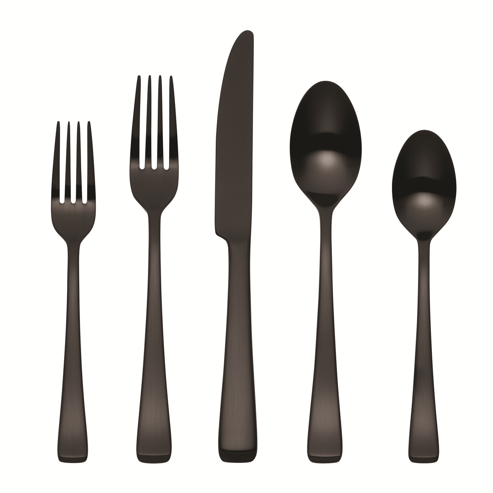Oneida Harding 20-Piece Black Satin Stainless Steel Flatware Set