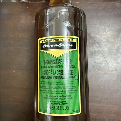 Starbucks Brown Sugar Flavored Syrup 1 L (33.8 fl oz)
