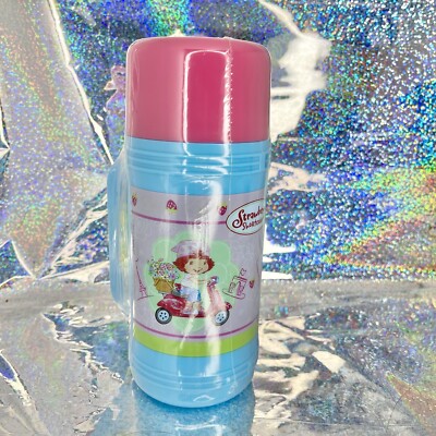 Strawberry Shortcake Vtg plastic Thermos 1 Cup ZAK designs RARE 8  Tumbler NEW