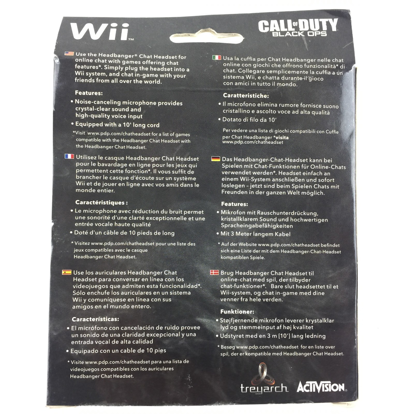 NIntendo Wii Call of Duty Black Ops Chat Headset COMPLETE IN BOX
