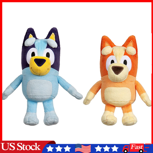 2x Bluey Bingo Dog Friends Plush Doll Stuffed Soft Toy Kids Gift Game Boys Girls