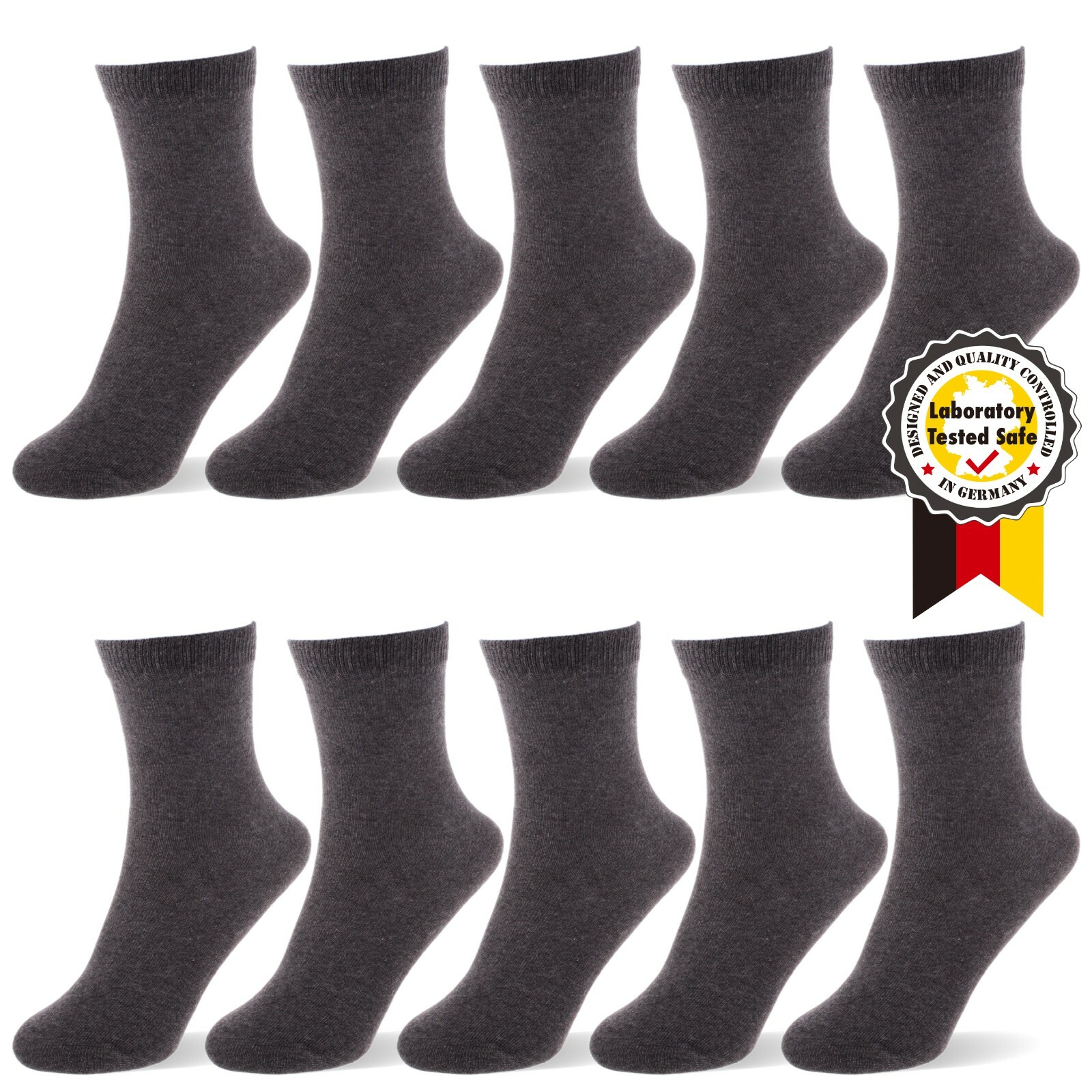 10 Paar Unisex Premium Baumwollsocken Business Herren Damen Strümpfe