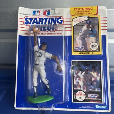 1990 extended Rookie KEN GRIFFEY JR Seattle Mariners Starting Lineup + 1989 card