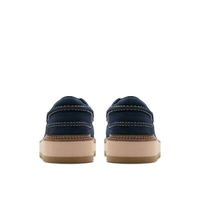 Clarks Mens Clarkhill Lace Blue Oiled Suede Casual  Shoes