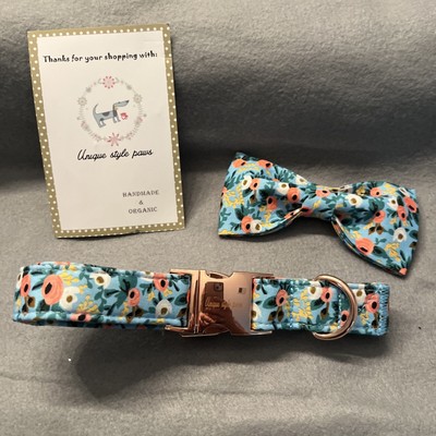 Unique Style Paws Dog Collar Bow Tie Collar Adjustable Collars for Dogs and Cats