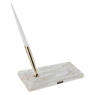 Sheaffer Vintage Single Pen Desk Set, White Marble