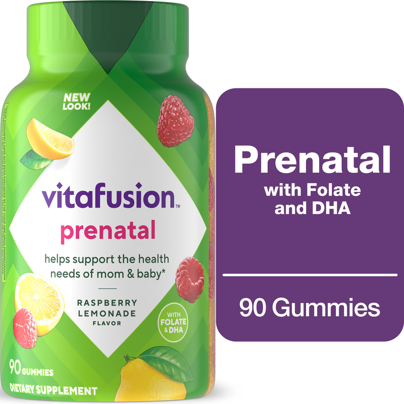 Prenatal Gummy Vitamins, Raspberry Lemonade Flavored, Pregnancy Vita