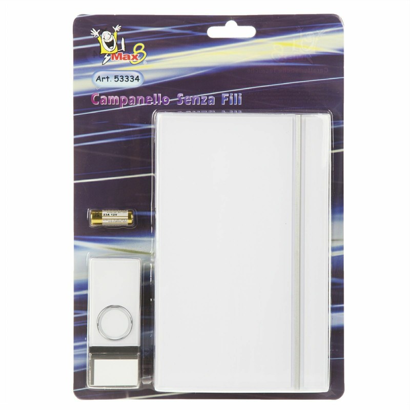 Campanello Sans Fil Max8 Ecova 53334 Blanc Batterie 3x1.5v Ne Pas Incluses