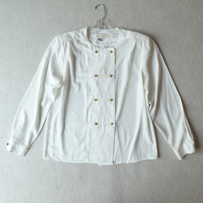 Kathy Che Studio Top Double Breast Button Up Vtg Blouse Size 12