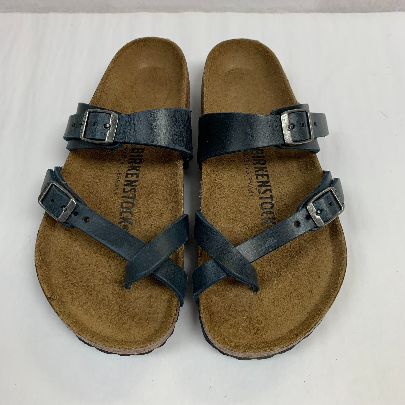 Birkenstock New w/ Box Mayari Blue Oiled Leather Regular
