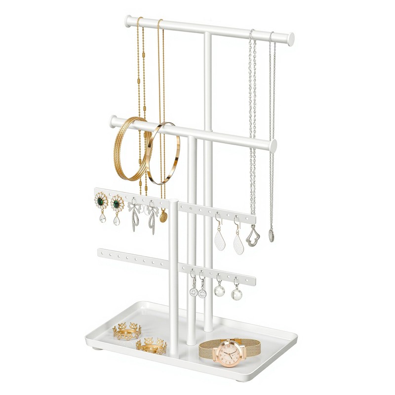 Josmimic Jewelry Holder Organizer Necklace Display: Metal Aesthetic Room Deco