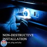 Hovom 4PCS USB LED Car Interior Atmosphere Lamp, Portable Mini Car LED Night Light Decoration, Plug-in USB Automotive Ambient Lighting Kit, Universal for Cars SUVs Trucks RVs (Ice Blue)