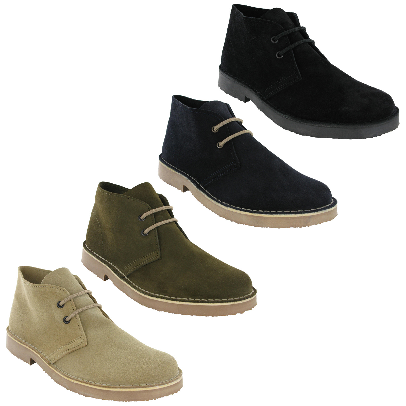 round toe desert boots