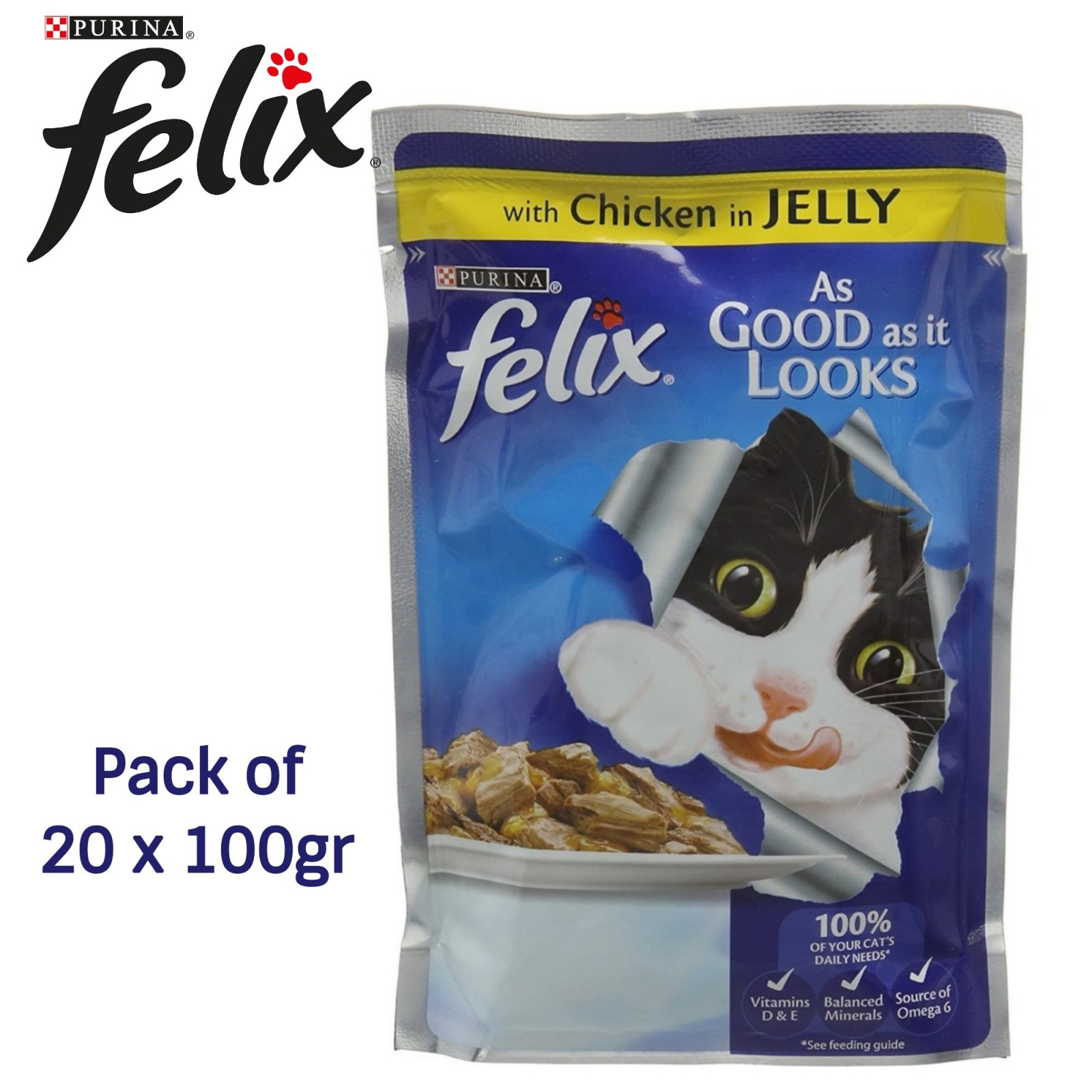 felix cat food chicken in jelly