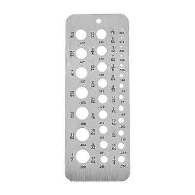 Drill Bit Size Gauge Drill Bit Guide Stainless Steel Drill Gauge 29 Holes