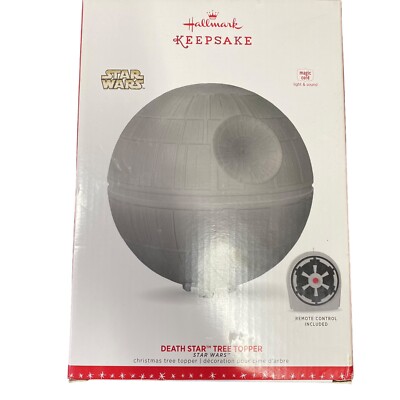 HALLMARK Keepsake Ornament STAR WARS Death Star Tree Topper + Box