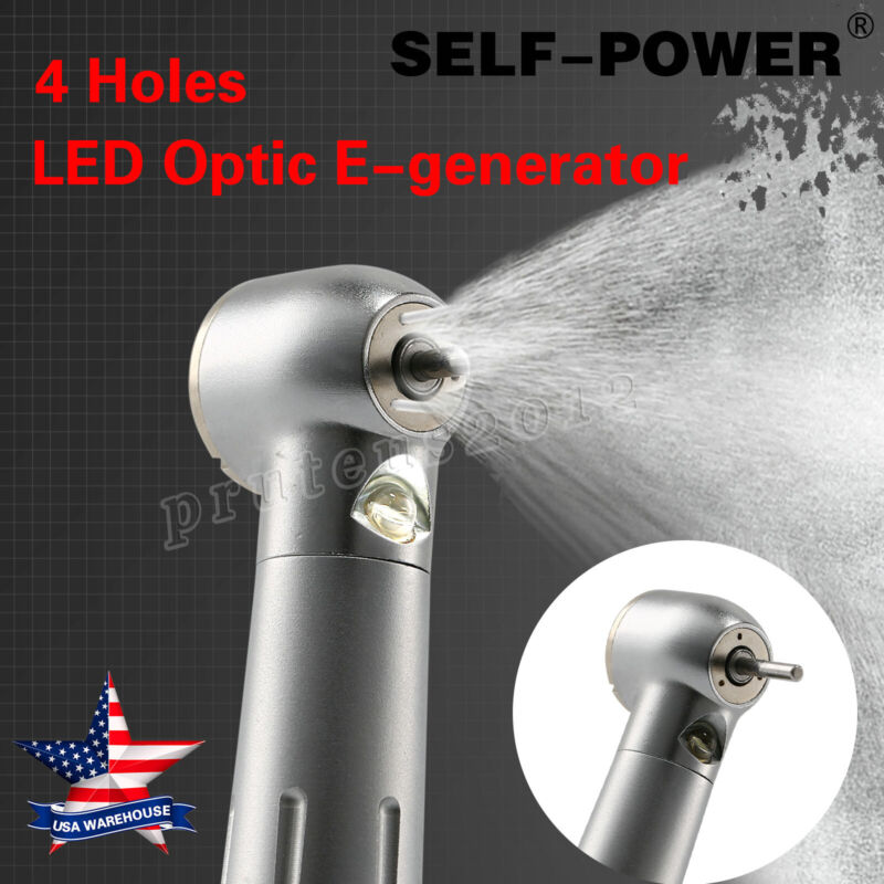 NSK Style Dental Fiber Optic LED E-generator high speed handpiece 3 SPRAY 4 HOLE