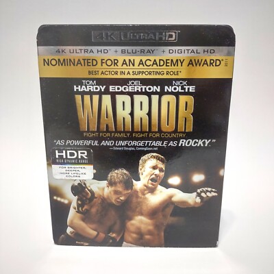 Warrior 4K Ultra HD Blu Ray with Slipcover 2011 Tom Hardy Edgerton HDR Lionsgate