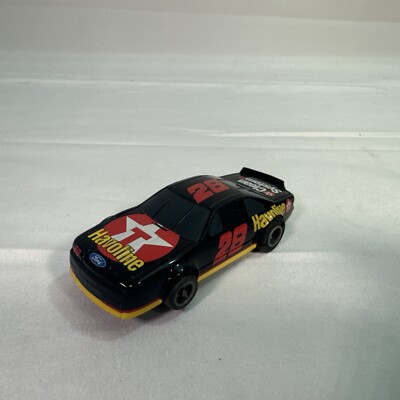 Life Like HO Slot Car '90 Ford T-BIRD #28 Davey Allison Havoline Nascar Race