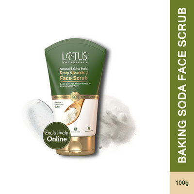 Lotus Botanicals Natural Baking Soda Deep Cleansing Face Scrub (100g)