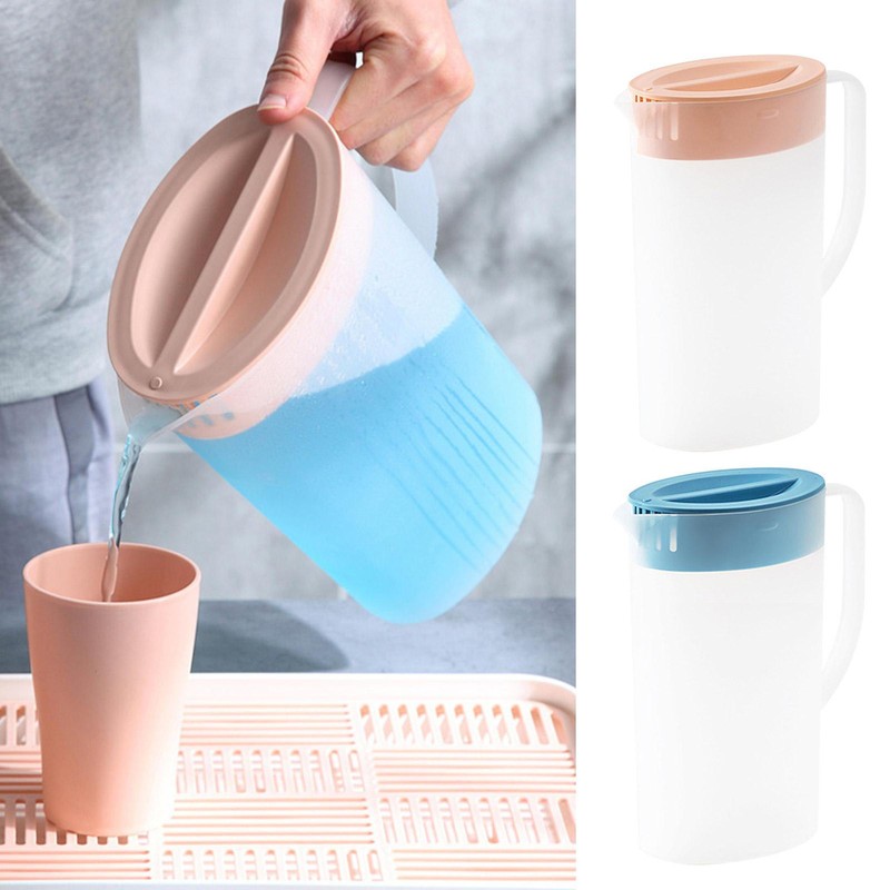 Plastic Fridge Jug w/ Handle & Lid Water Juice Cocktail Drin