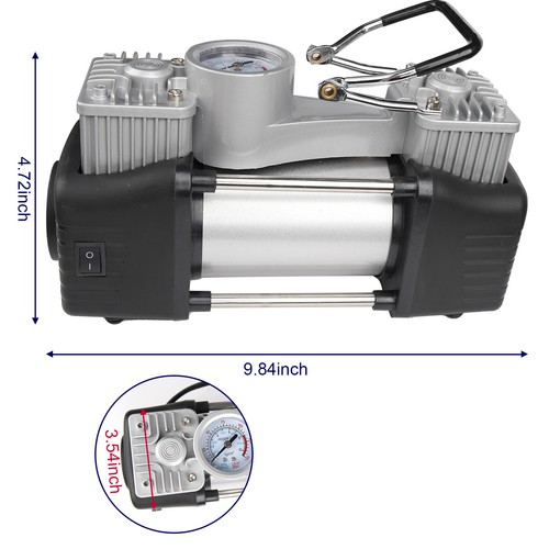 Heavy Duty Portable Air Compressor Car Tire Inflator Electric Pump Auto 12V