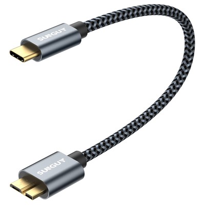 SUNGUY USB C to Micro B 3.1 Cable 0.3M Max 10Gbps High Speed   Data Transfe 311