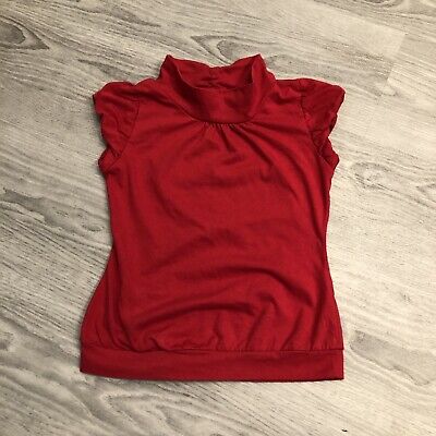 French Toast Girls Red Mock Neck Top Size 6
