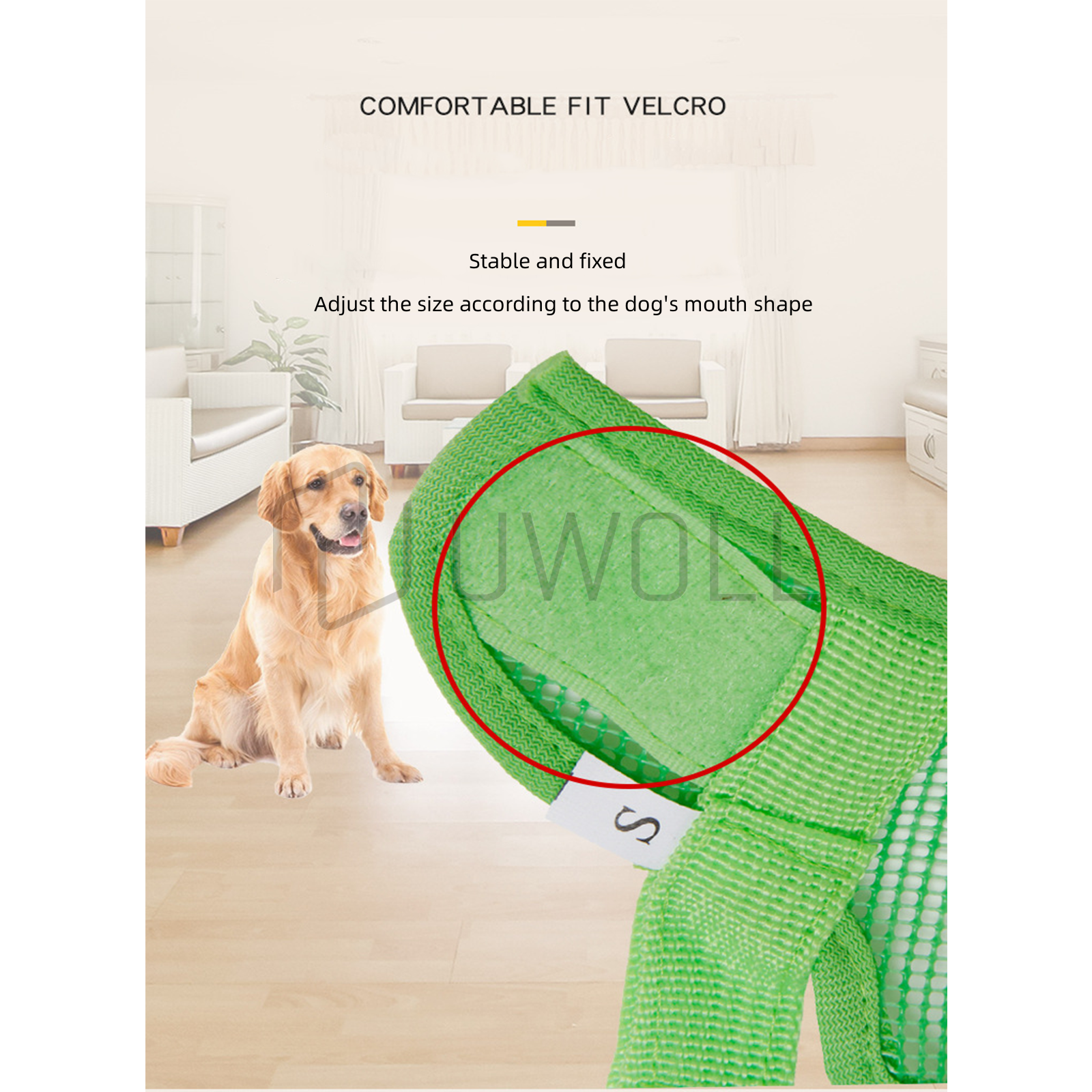 Adjustable Dog Muzzle Mouth Cover Mesh Mask Anti Stop Bite Chewing Breathable US