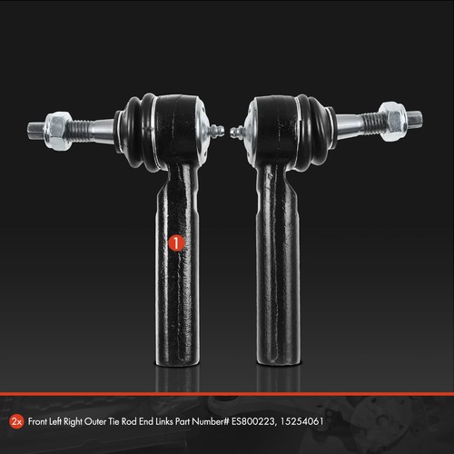 Tie Rod 4 PC Inner/Outer End Kit FITS Escalade, Avalanche Silverado Sierra Suburban Yukon XL 1500, Silverado Suburban Sierra Yukon XL 2500, Tahoe, ES3488 ES3493 In Tie Rod End Kit - Foto 10