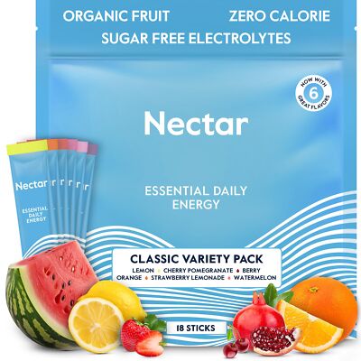 Nectar Energy Booster - Organic Caffeine B12 & Electrolytes - Sugar Free & Ze...