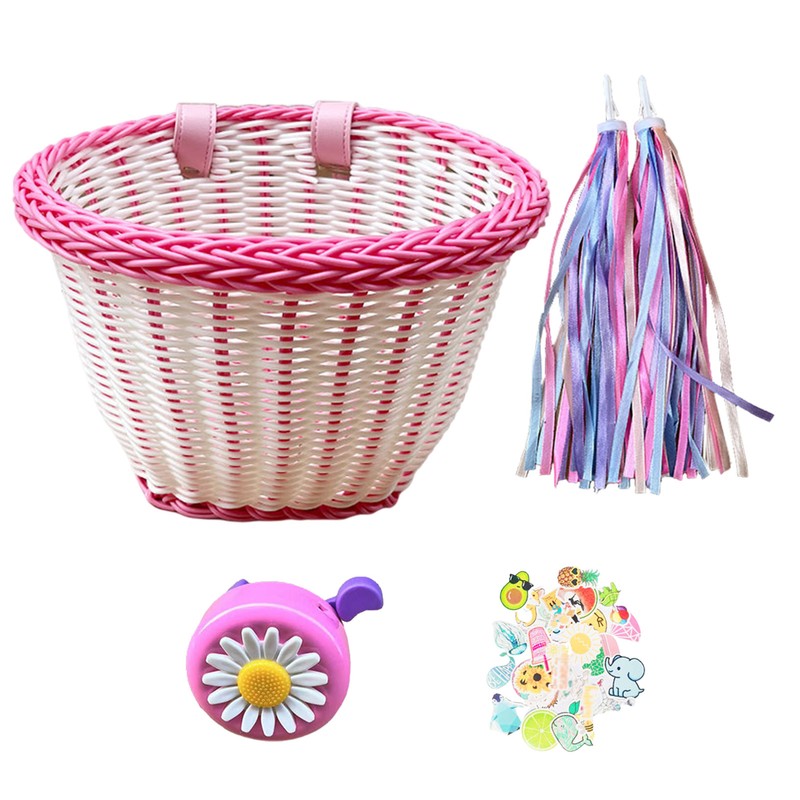 Kid's Bicycle Basket Front Handlebar Kid's Bicycle Basket Bike Decorations