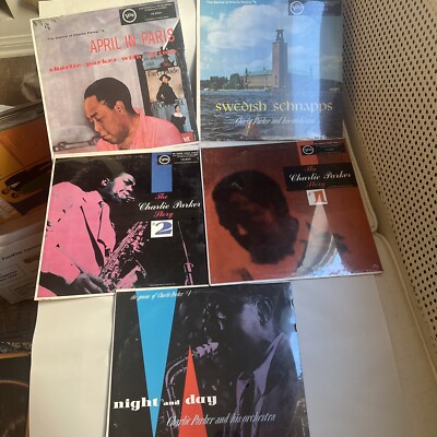 5 VTG Sealed The Charlie Parker Story #2, Swedish, & Night & Day Vinyl LP Verve