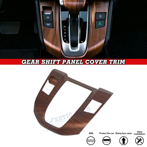 Interior Peach Wood Grain Center Gear Shift Panel Cover For Honda CR-V 17-2022