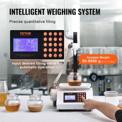 VEVOR Automatic Liquid Filling Machine Digital Control Bottle Filler 50-5000 g
