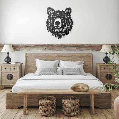 Bear Head Metal Wall Art | Unique Wildlife Decor
