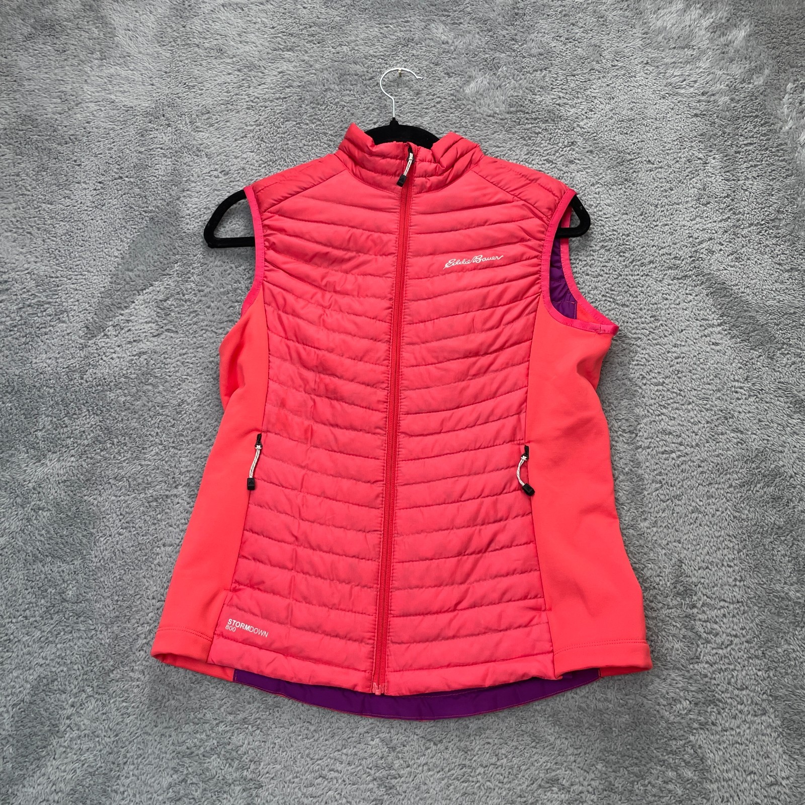 Eddie Bauer Vest Womens Small Pink First Ascent Stormdown 800 Puffer Insulated